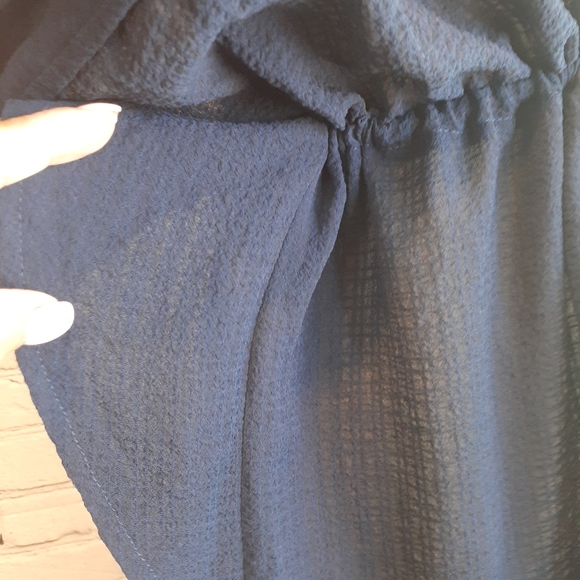 NEW YORK AND CO. BLUE TUNIC SZ MED D630 - Picture 9 of 15